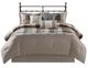 Olliix by Madison Park Ridge 7 Piece Neutral California King Herringbone Comforter Set-0