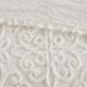 Olliix by Madison Park White Full/Queen Sabrina 3 Piece Tufted Cotton Chenille Bedspread Set-3