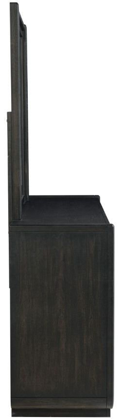 Coaster® Leandro Burnished Black Dresser and Mirror-3