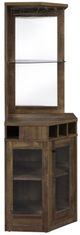 Coaster® Alviso Rustic Oak Corner Bar Cabinet with Stemware Rack-3