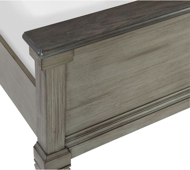 Mazin Furniture Weaver Antique Gray/Coffee King Panel Bed-2