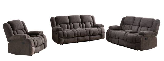 Mazin Furniture Presley Gray Power Reclining Loveseat with Center Console-3