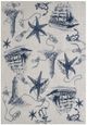 KAS Rugs Stella Ivory/Navy Coast 5'x8' Area Rug-0
