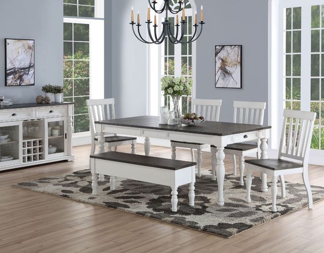 Steve Silver Co. Joanna Mocha Dining Table with Ivory Base-1