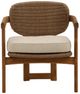Dovetail Furniture Alva Light Brown Fabric/Wooden Outdoor Occasional Chair-1