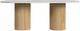 Elements International Sylvie White Faux Marble Top Dining Table with Natural Base-2