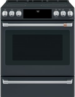 Café™ 30" Matte Black Slide In Electric Range