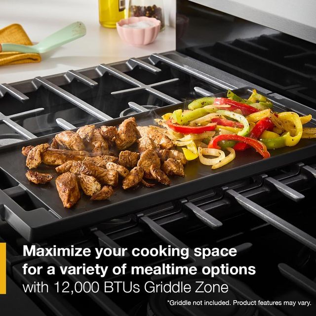 Whirlpool® 30" Black Stainless Steel Slide-In Gas Range with Air Cooking Technology-5
