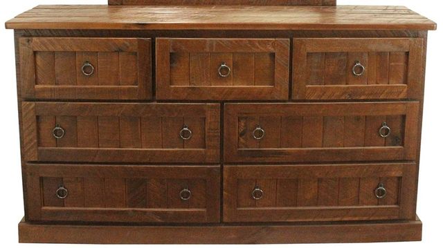 American Heartland Manufacturing Rustic Havana Gold Dresser and Mirror-2