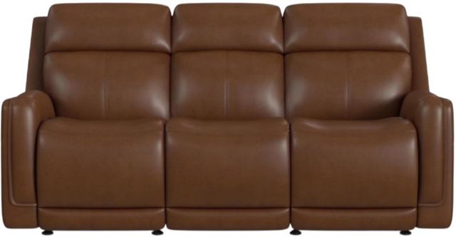 Flexsteel® Alister Sedona Brown Leather Power Gliding Sofa with Power Headrests and Lumbar-3
