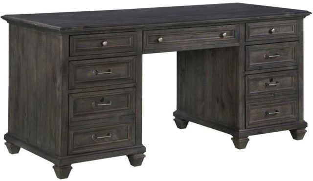 Magnussen Home® Sutton Place Weathered Charcoal Gray Executive Desk-0