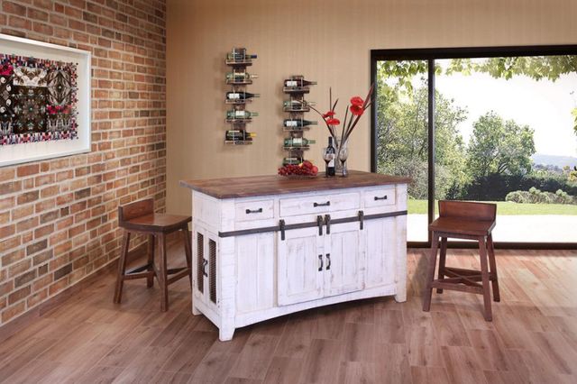International Furniture Direct Pueblo Brown 24" Counter Stool-1
