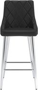 Inspire™ Devo 2-Piece Black/Chrome 26" Counter Stool-3