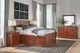 Archbold Furniture Customizable Shaker King Chest Panel Storage Bed-3