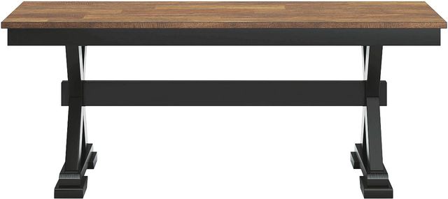 Signature Design by Ashley® Wildenauer Black/Brown Large Counter Dining Bench-2