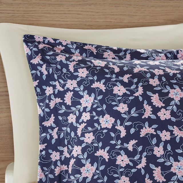 Olliix by Intelligent Design Odette Blue Full/Queen Boho Comforter Set-2