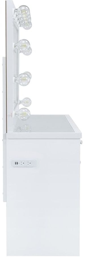 Elements International Amia White Complete Vanity with Lightbulbs-2
