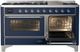 Ilve® Majestic III 60" Midnight Blue Pro Style Dual Fuel Natural Gas Range with Triple Glass Door and Chrome Trim-3