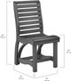 C R Plastics St. Tropez Slate and Light Grey Dining Side Chair-2