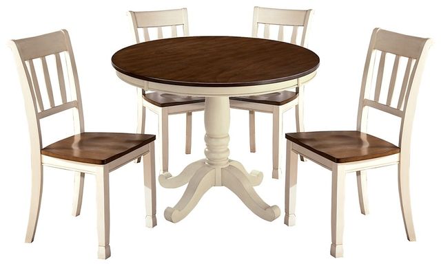 Signature Design by Ashley® Whitesburg Cottage White Round Dining