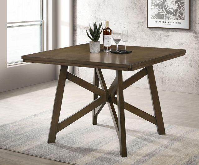 Coaster® Canfield Brown 47" Square Counter Height Dining Table-3