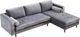 TOV Furniture Como Grey Velvet 2-Piece Right-Arm Facing Sofa Sectional and Chaise-3