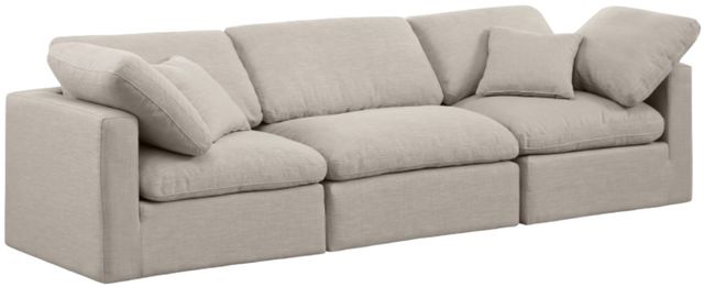 Meridian Furniture Indulge 3-Piece Beige Modular Sofa-0