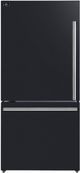 FORNO® Milano Espresso 31" 17.2 Cu. Ft. Black Counter Depth Bottom Freezer Refrigerator-1