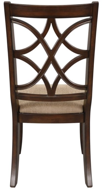 Homelegance® Keegan Beige/Cherry Dining Side Chair-2