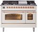 Ilve® Nostalgie II Series 48" Antique White Pro Style Dual Fuel Range-0