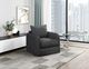 Homelegance® Pinstripe Black/White Swivel Chair-1