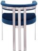 Meridian Furniture Marcello 2-Piece Navy/Brushed Chrome Velvet Dining Chair-3