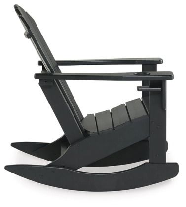 Signature Design by Ashley® Sundown Treasure Black Outdoor Rocking Chair-3