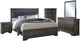 Global Furniture USA Pompei 5-Piece Gray Queen Upholstered Panel Bedroom Set-1
