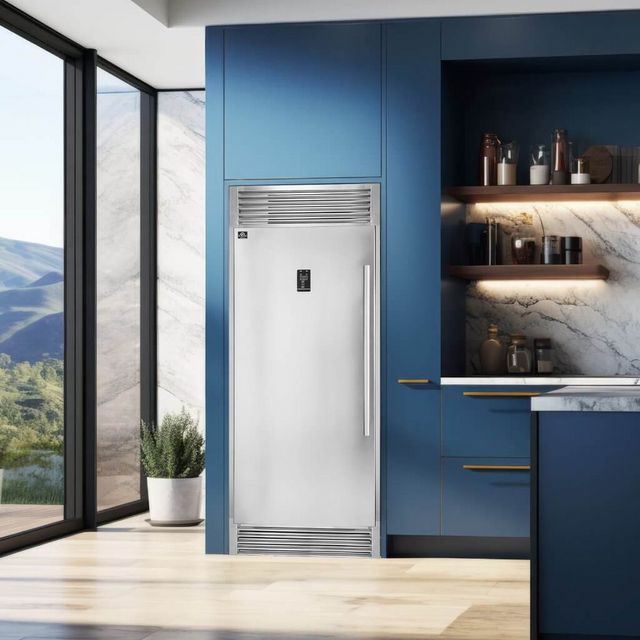 FORNO® Rizzuto 32" 13.8 Cu. Ft. Stainless Steel Built-In Column Refrigerator/Freezer-5
