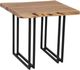 Porter International Designs Manzanita Natural End Table with Black W Base-0