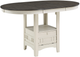 Homelegance® Junipero Antique White Counter Height dining Table with Rosy Brown Top -0
