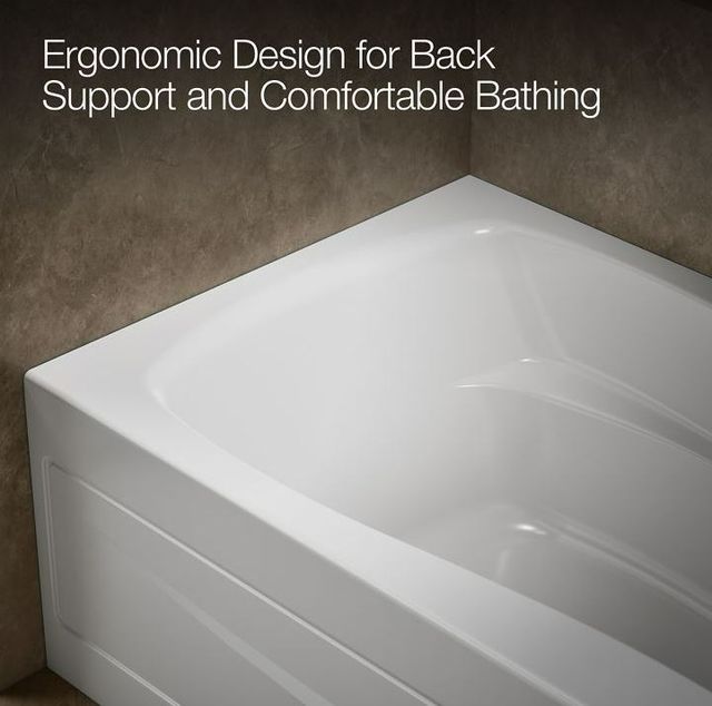 KOHLER® Mariposa® White 60" x 36" Alcove Bath - Right Drain-4