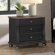 Furniture of America® Neue Mills Farmhouse Black/Rustic Oak 3-Drawer Nightstand-1