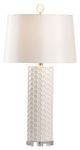 Chelsea House April White Glaze Table Lamp-0