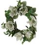 A & B Home 2-Piece Green/White Artificial Magnolia and Eucalyptus Wreath Set-1