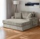 Furniture of America® Ferryhill Light Brown Arm Chaise-1
