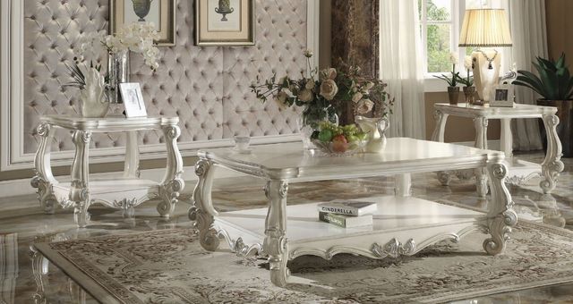 ACME Furniture Versailles Bone White Coffee Table-1