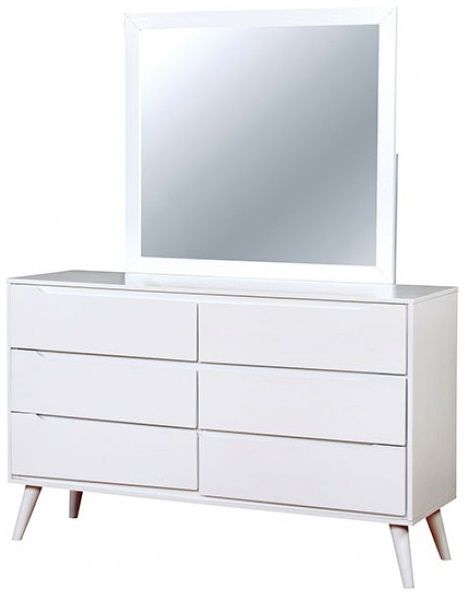Furniture of America® Lennart 4-Piece White Full Panel Bedroom Set-2