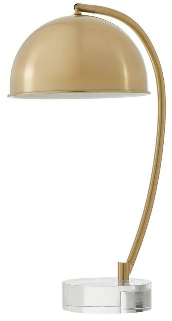 Uttermost® Romani Antique Brass Desk Lamp with Crystal Foot-3