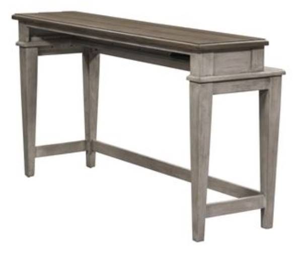 Liberty Furniture Heartland Antique White Console Bar Table with Tobacco Top-3