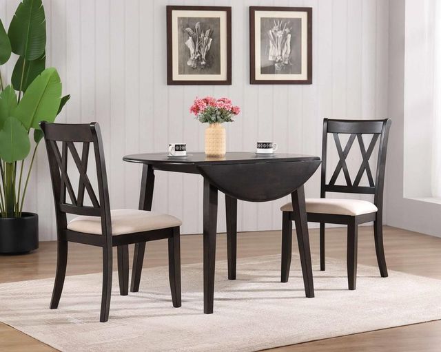 Urban Styles Furniture Lakewood 3-Piece Espresso Table and Dining Chair Set-1