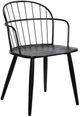 Armen Living Bradley Black Arm Chair-0