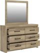 Benchcraft® Brozmont Tan Dresser and Mirror-5