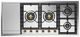 Ilve® Nostalgie II 48'' Stainless Steel Liquid Propane Gas Cooktop with Griddle-0